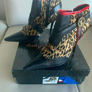 Women, Baby Phat Black trimmed with red Boot